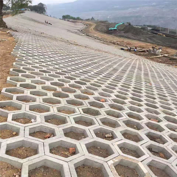 本溪海博彩砖护坡实心六角 质量保证 大量生产批发