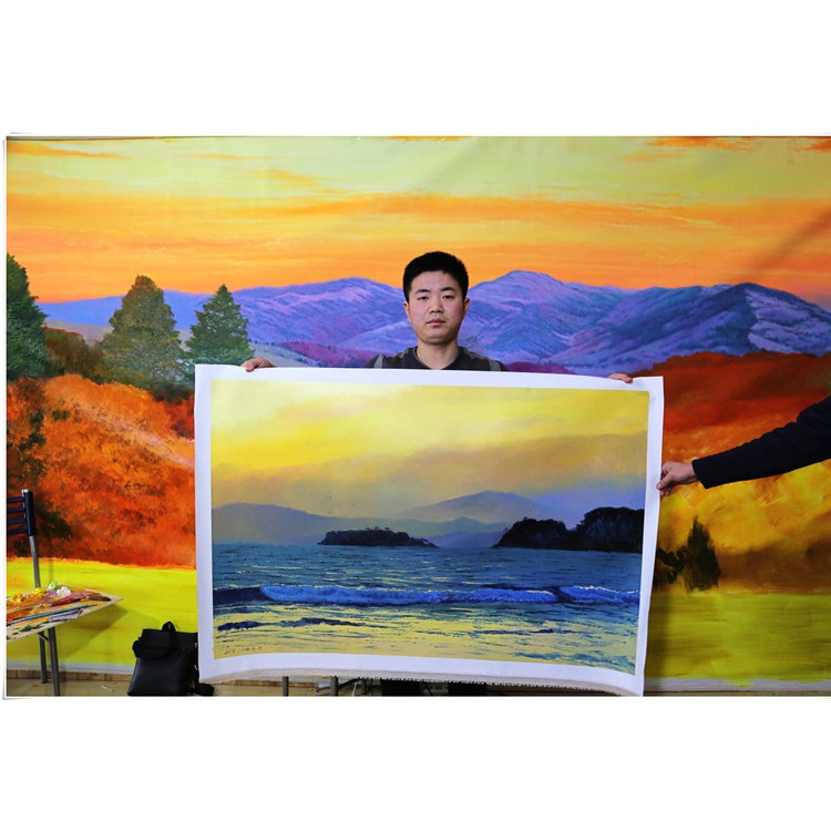 装饰画 专业定制朝鲜油画 朝鲜艺术品创作基地