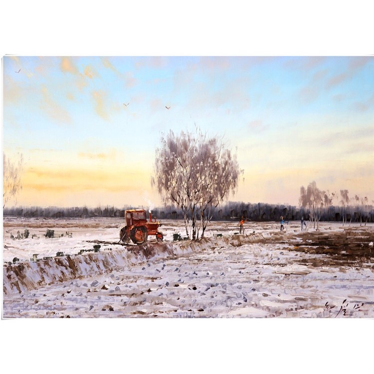 油画 诗和远方 油画 专业定制朝鲜油画 朝鲜艺术品创作基地