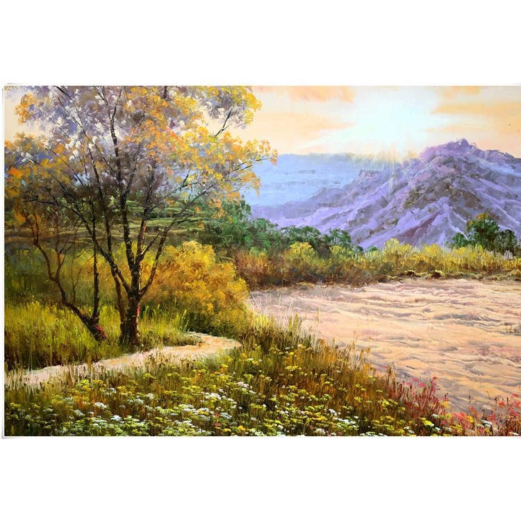 朝鲜油画 夕阳 朝鲜油画 专业定制油画