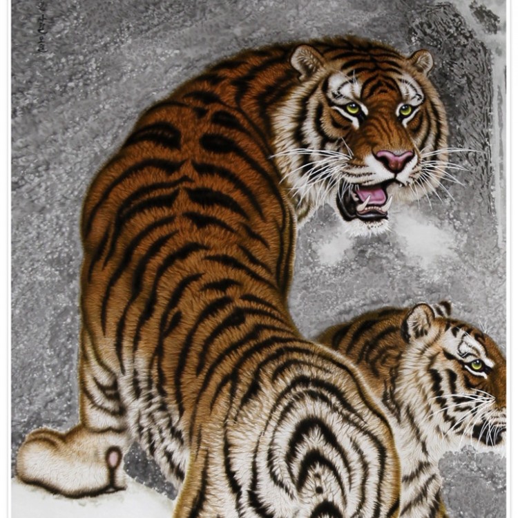 朝鲜油画 虎虎生威 朝鲜油画 专业定制油画