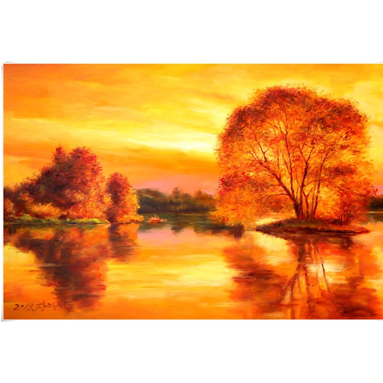 油画 风景油画 客厅装饰画