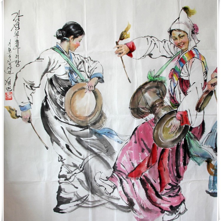 朝鲜油画 朝鲜艺术品创作基地 朝鲜油画 专业定制油画