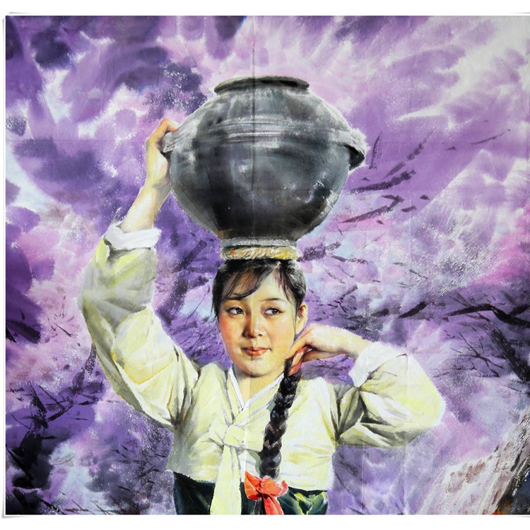 朝鲜油画 朝鲜艺术品创作基地 朝鲜油画 专业定制油画