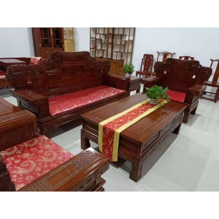 专业生产新中式古典家具 实木沙发 新中式沙发六件套 厂家直销