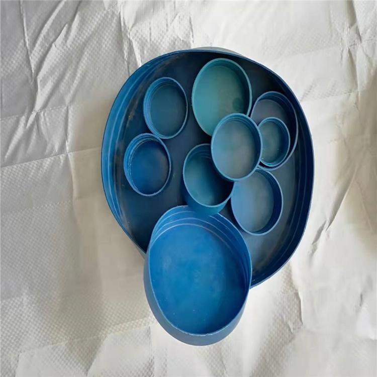 安利达CPVC蓝色闷盖 大口径椭圆堵头管帽 防腐蚀不结垢