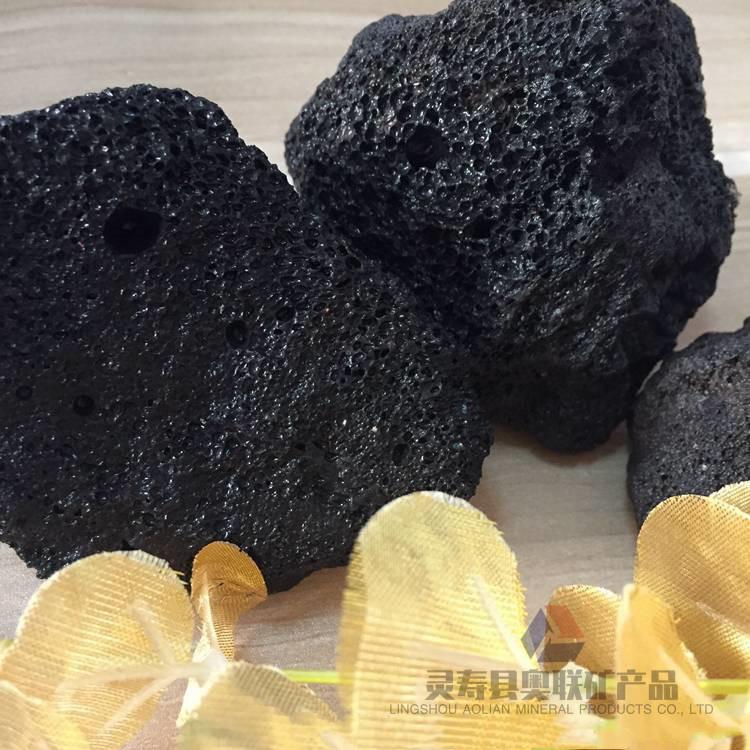 现货供应黑色火山石 盆栽造景  免费取样