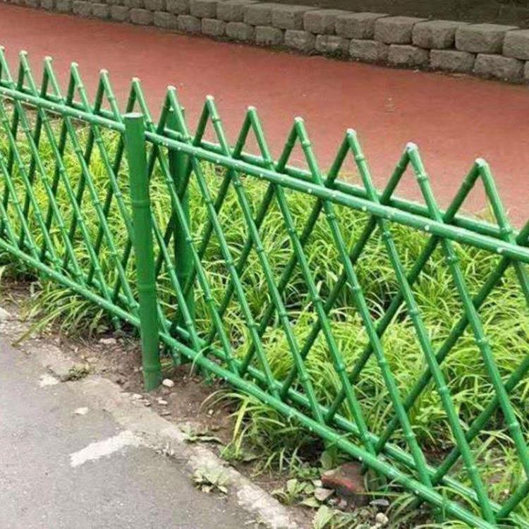 公园金属仿竹护栏 竹节式护栏 园艺仿真装饰竹栏杆 厂家