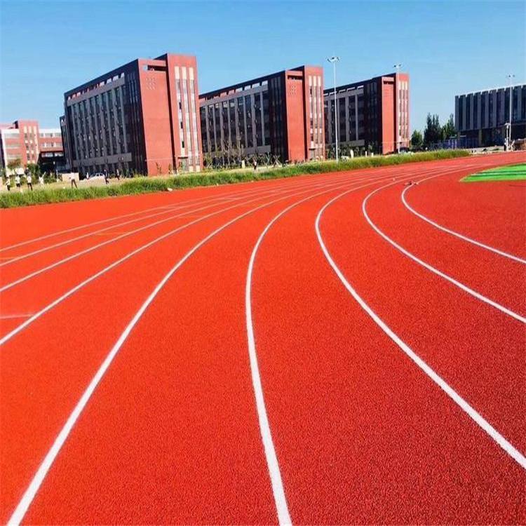 体育场透气型塑胶跑道 学校操场混合型塑胶跑到施工