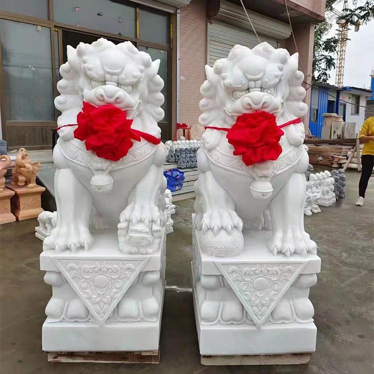 寺庙景区园林摆件石雕狮子 造型美观大方 装饰性强