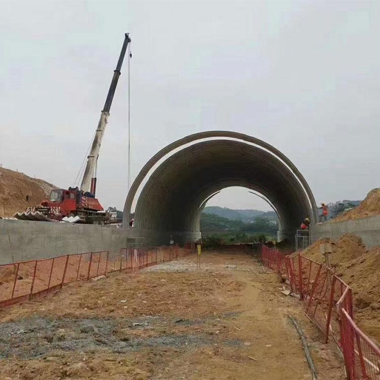 百功涵洞加固波纹钢板金属波纹涵管镀锌波纹圆管涵
