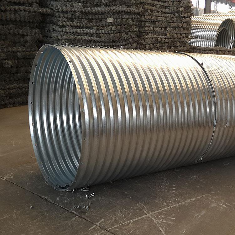 湖北恩施桥梁波纹管涵百功金属波纹涵管热镀锌波纹钢板涵洞加固