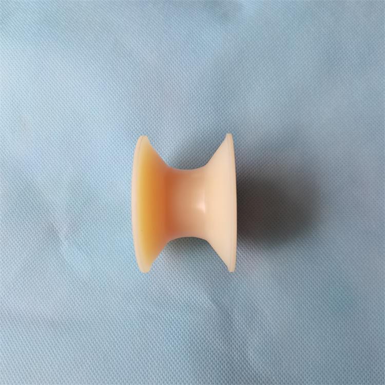 米黄色尼龙加工件 尼龙制品 尼龙滚轮滑轮 尼龙棒加工 来图加工