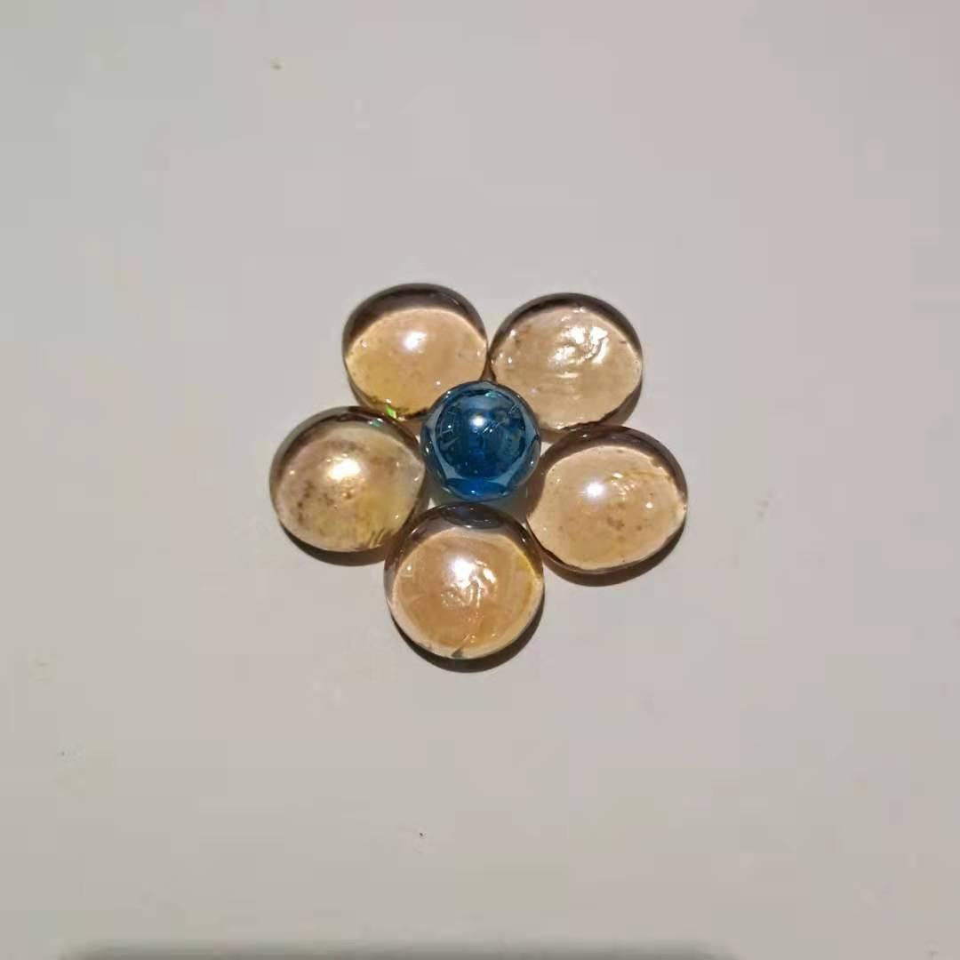 玻璃扁珠 彩色玻璃扁珠 染色扁珠 鱼缸装饰扁石