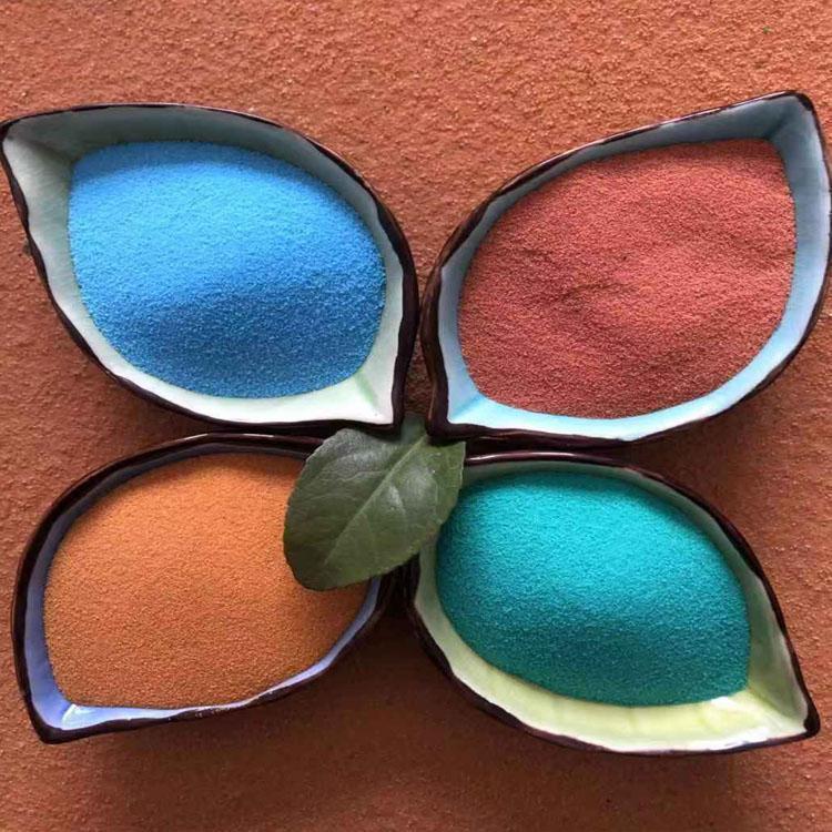 厂家供应环氧地坪用染色彩砂 染色彩砂价格