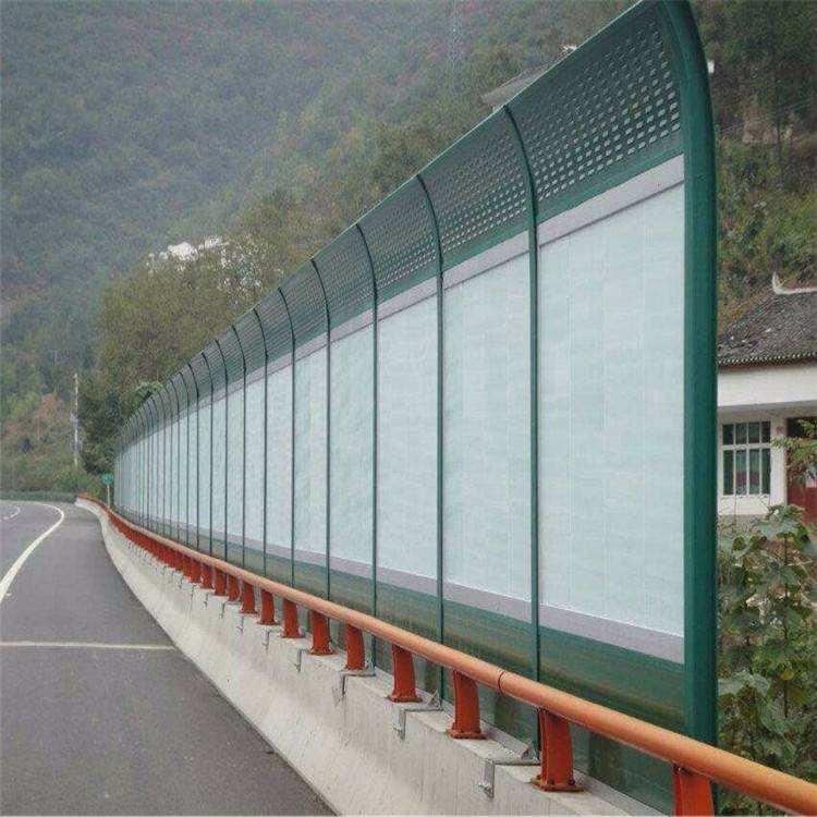 道路交通吸音型金属声屏障_高强度弧形金属桥梁声屏障生产厂家
