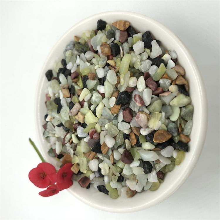 汗蒸房材料玉石颗粒 岩盘浴鱼缸装饰材料用抛光绿色