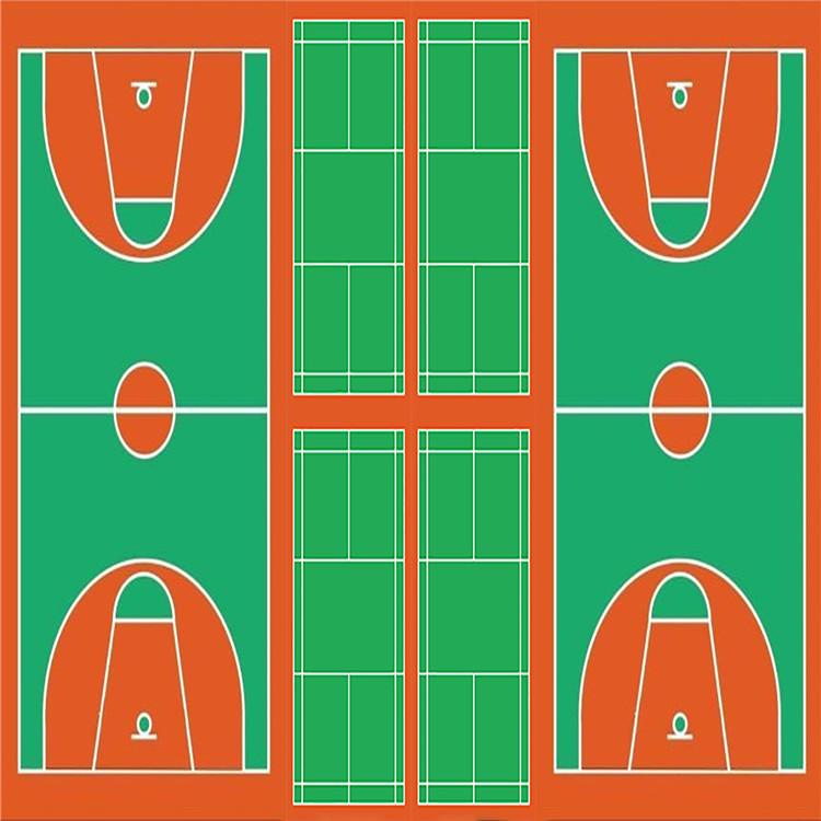 硅pu网球场施工 硅pu篮球场造价 东建 篮球场地硅PU 自产自销