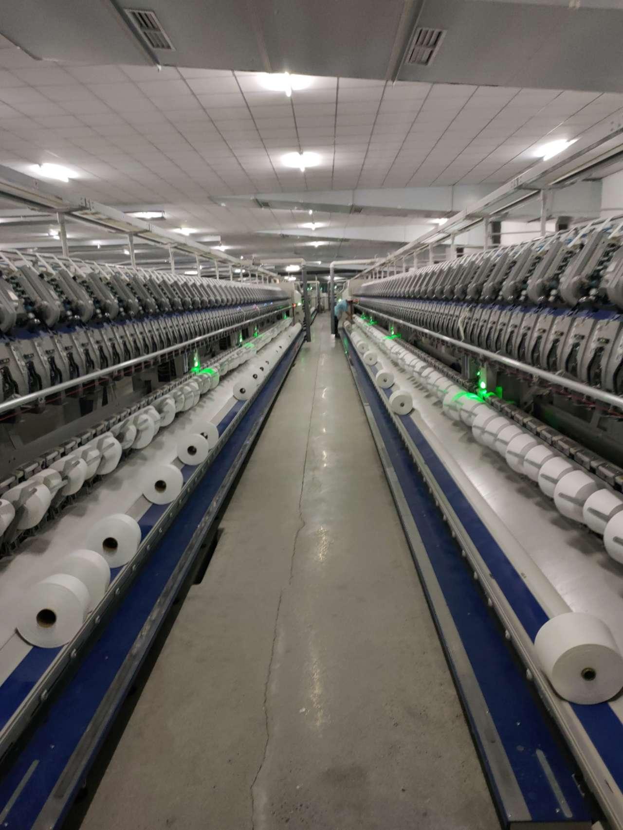 涡流纺870ex 半消光涤纶纱 大化纤T32S 单纱高强力无毛羽包漂染