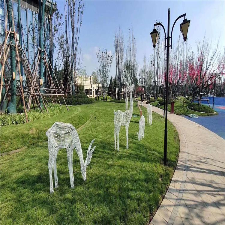 雕塑不锈钢雕塑 园林不锈钢雕塑 景观不锈钢鹿雕塑