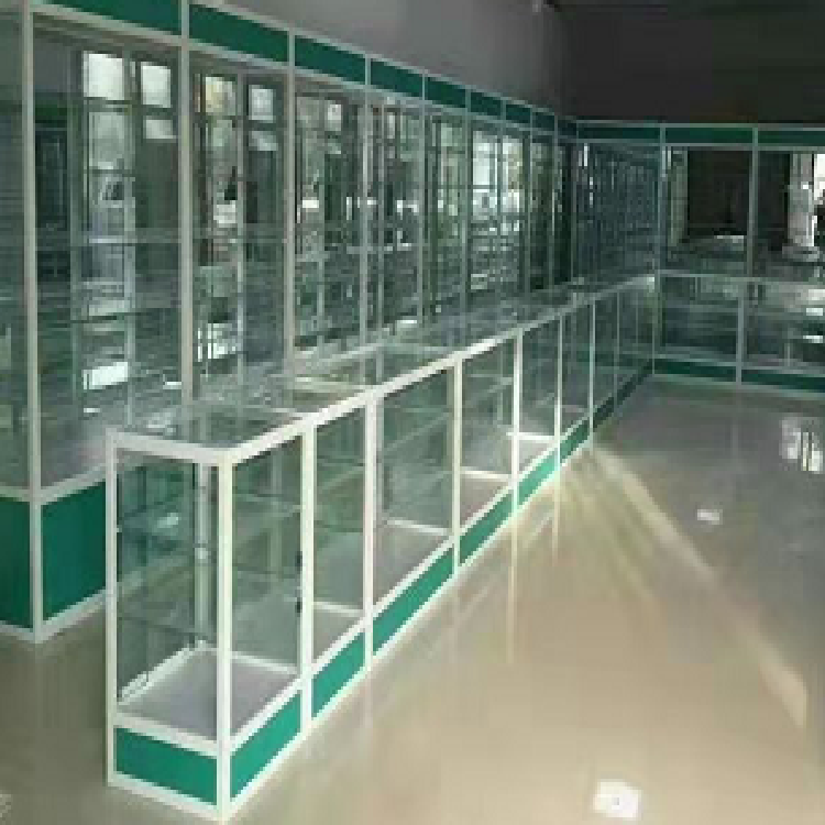 厂家直销药店货架 生活用品展示架 玻璃展柜 钢木货架展示柜