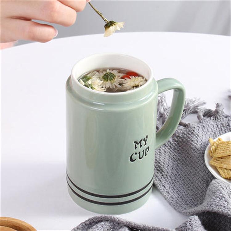 陶瓷对杯 骨瓷礼品带盖会议纪念茶杯订制