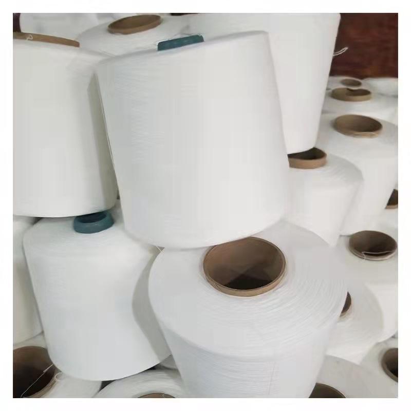 大化涤纶纱环锭纺 涡流纺29支纯涤纱针织机织合股漂染织布纱缝包线