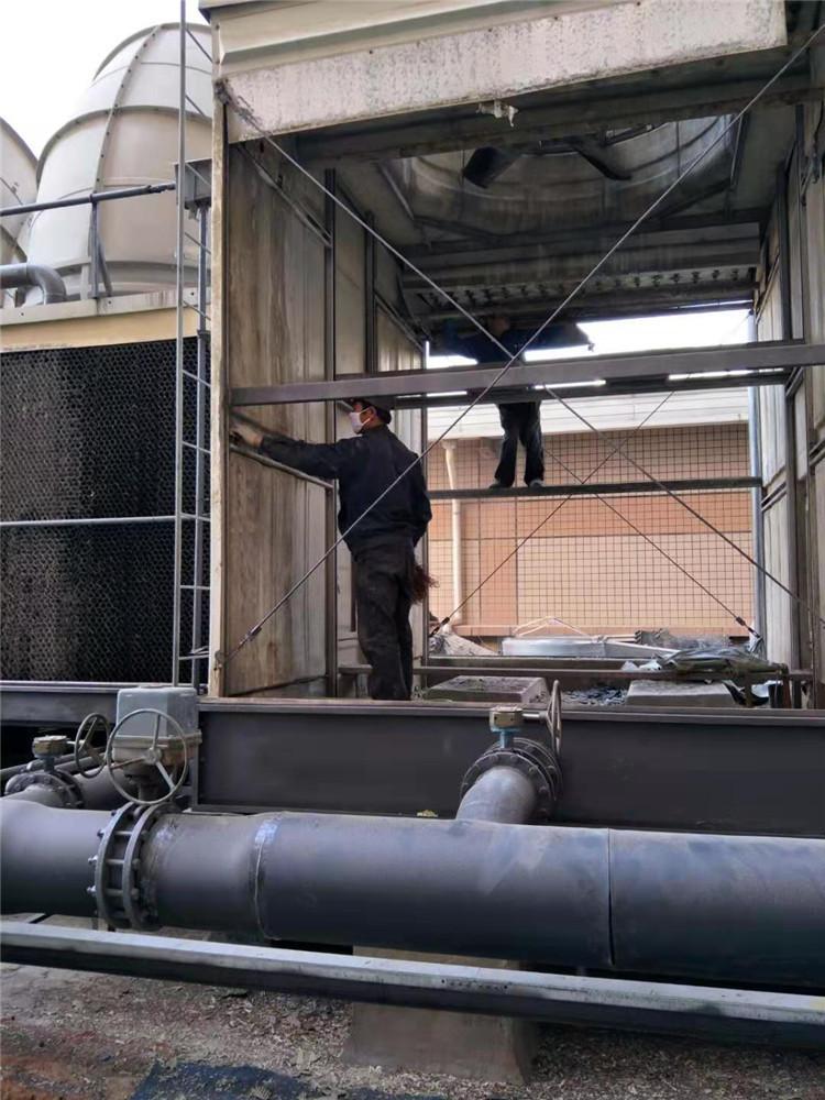 河北阜城玻璃钢冷却塔经验丰富方型横流式冷却塔维修