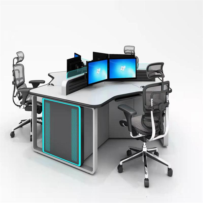 供应盾山尊信指挥中心控制台 十字形控制台 多工位操作台 异性控制台加工定制