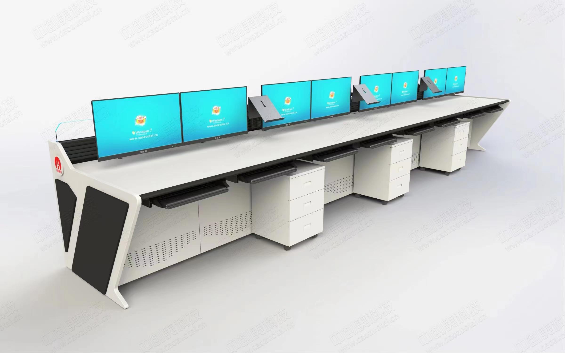 厂家供应中控台 主控桌 中控室控制台 中央控制室操作台 调度监控中心监控台包安装包邮