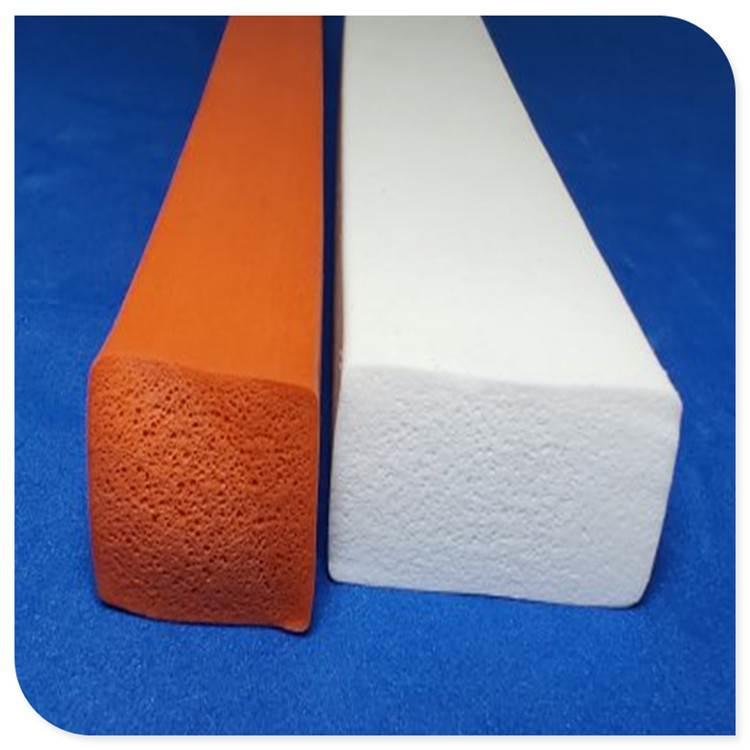 硅胶发泡条 耐高温发泡密封条 U型方形工字硅胶海绵发泡条