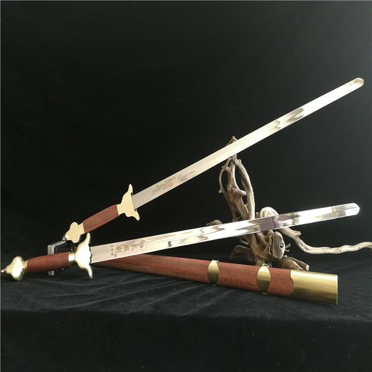 太极双剑木兰双剑不锈钢武术太极双剑龙凤剑男女士晨练健身双剑