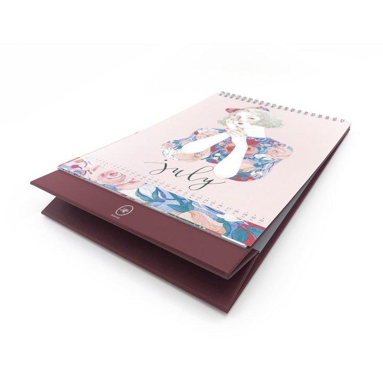 台历挂历印刷  新款骑马订挂历印刷  YO圈创意异型日历  二宝