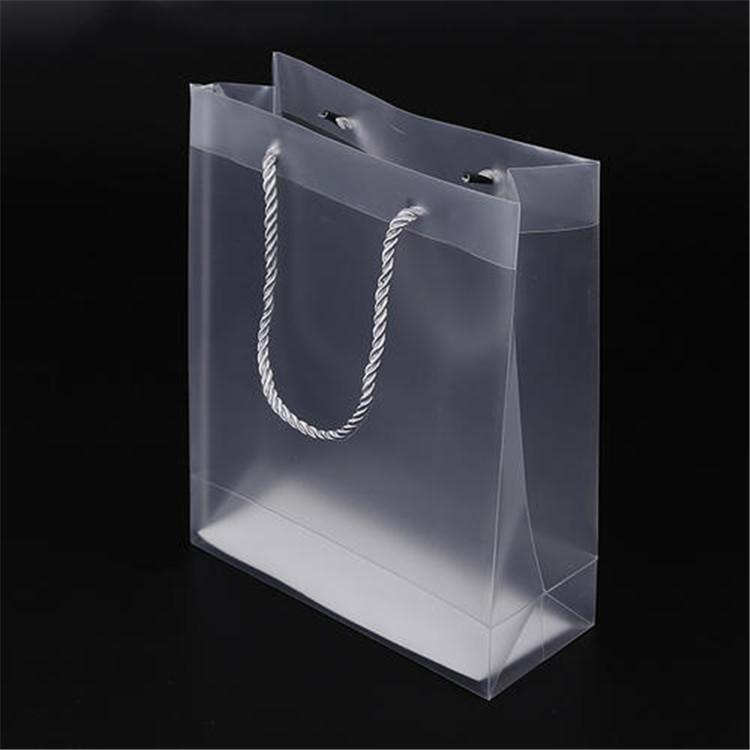 PVC镭射手提袋定制logo 网红彩色透明包装袋塑料果冻礼品袋子批发