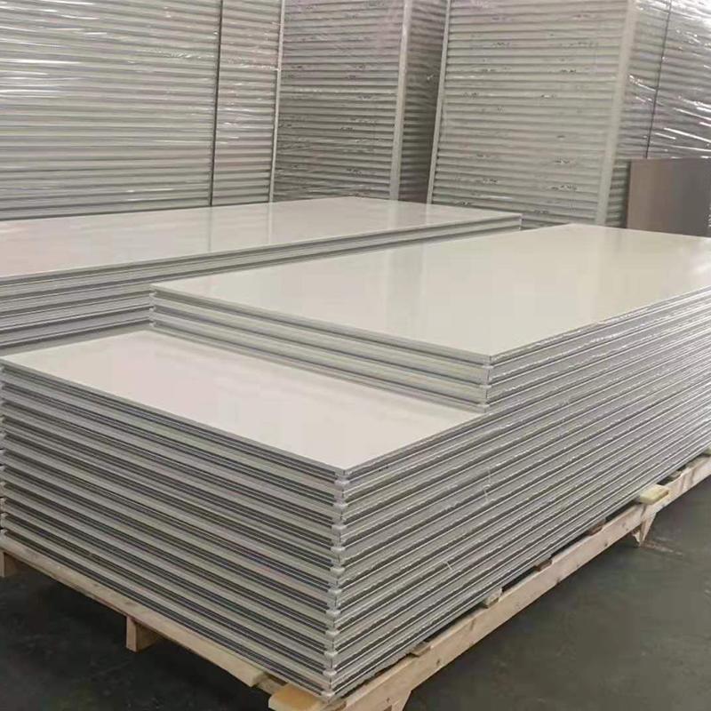 岩棉净化板防火建材复合彩钢板隔热夹芯板硬泡保温板