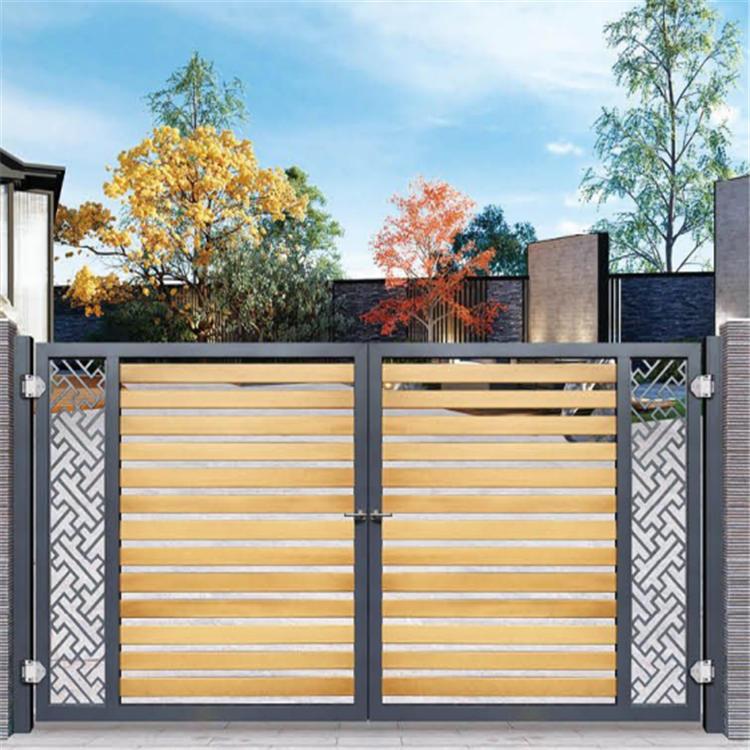 新中式别墅铸铝大门 室内铝合金别墅大门 定制设计风之盾门窗