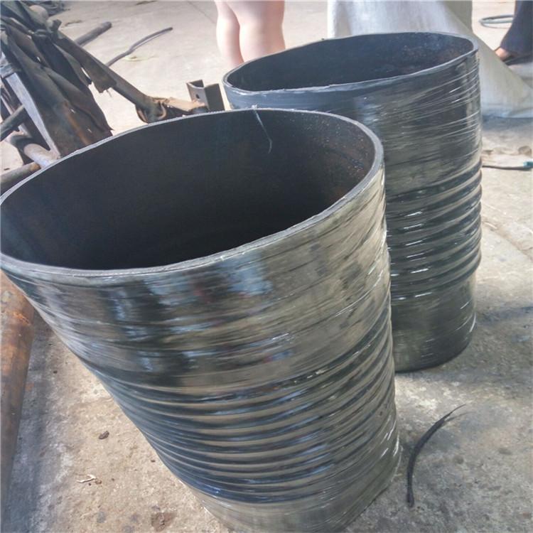 内径160 200 250橡胶伸缩管 黑色橡胶波纹管桥梁排水软管连接