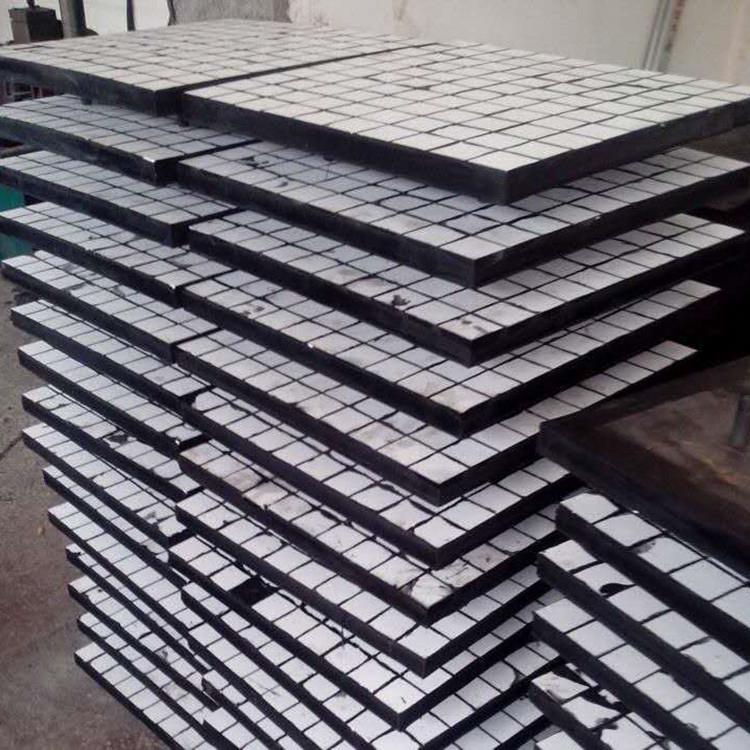 陶瓷复合板定制耐磨氧化铝陶瓷复合衬板抗冲击三合一陶瓷橡胶衬板