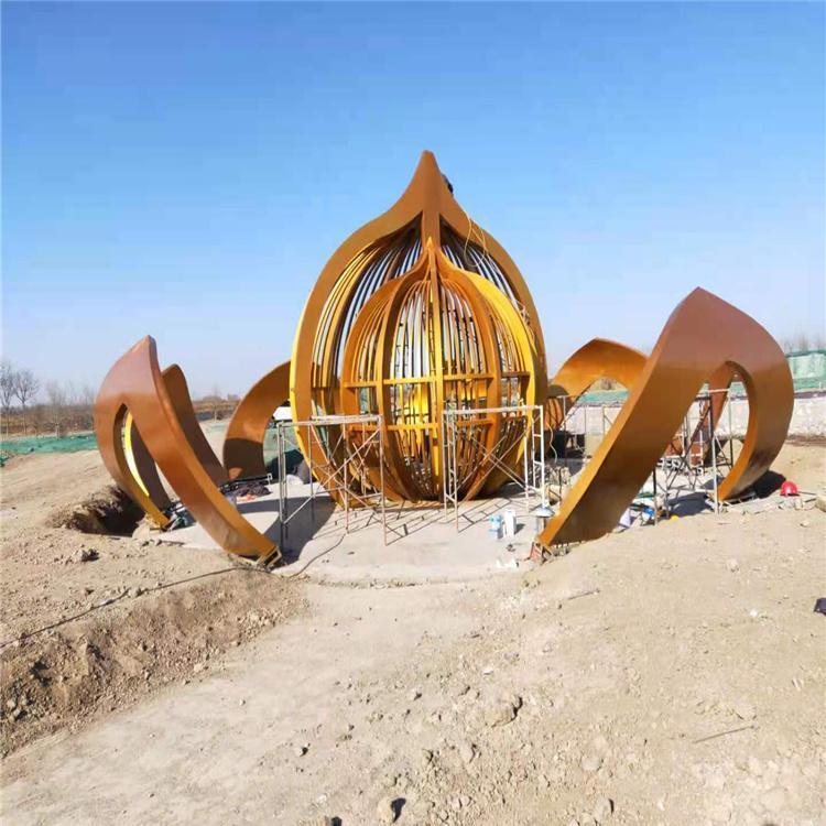 广场大象不锈钢镂空花瓣雕塑 公园创意铁艺金属摆件 厂家现货 宏邦雕塑