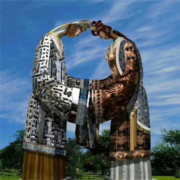 不锈钢镂空人物雕塑 大型公园创意摆件 碧桂园供应商 宏邦雕塑