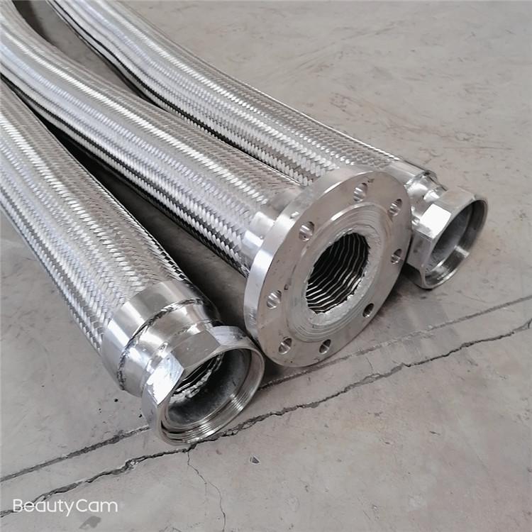 厂家定制DN100PN16金属耐磨不锈钢波纹管 法兰焊接式金属软管