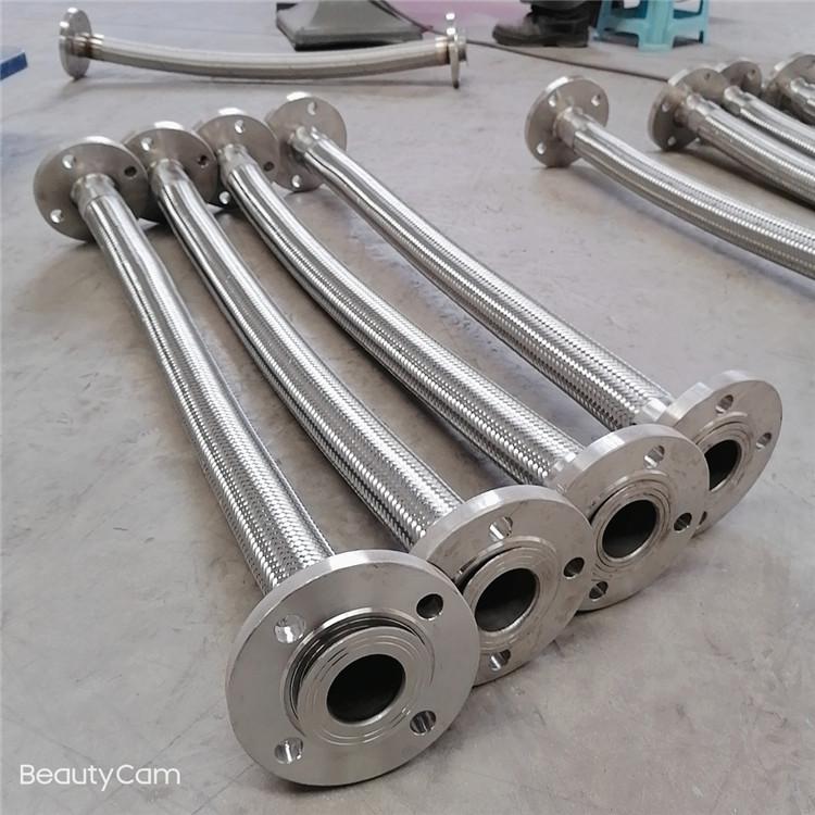 定制DN50 PN16 耐高温耐腐蚀工业法兰式 焊接金属波纹管 金属软管