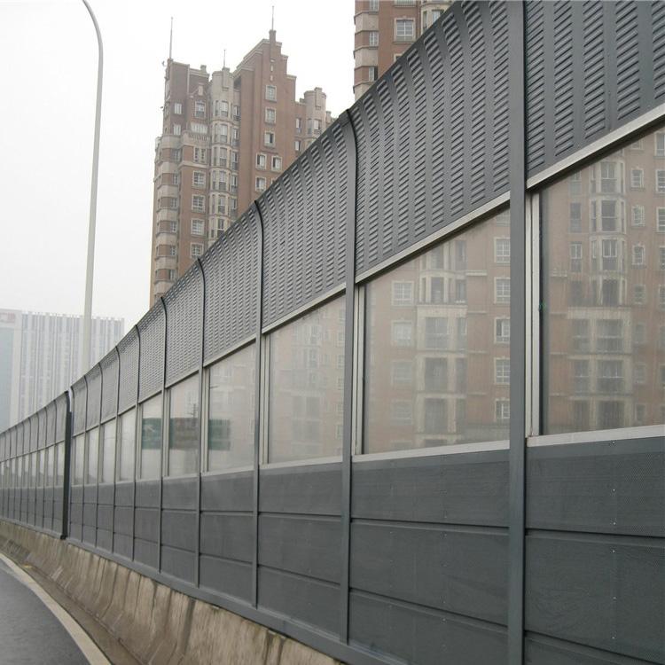 现货销售高架桥梁组合透明声屏障高速金属隔音墙公路百叶声屏障 