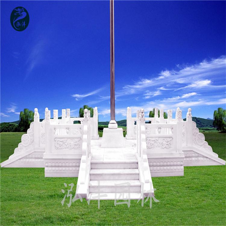 广场升旗台学校升旗台 大理石升旗台 栏杆施工汉白玉升旗台价格厂家