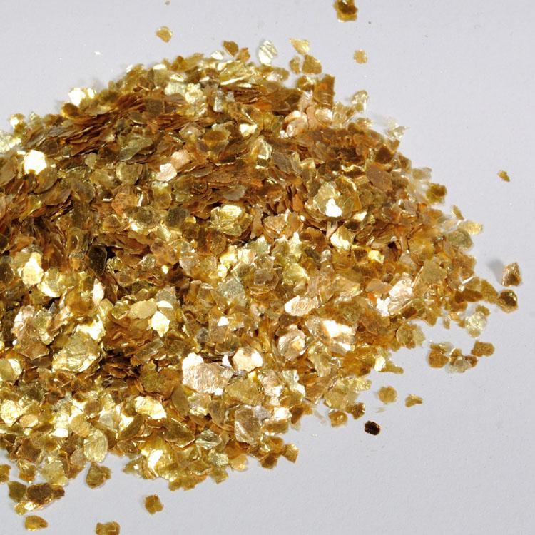 华晶 耐高温不褪色金葱粉闪光云母片 美缝剂硅藻泥金色云母粉