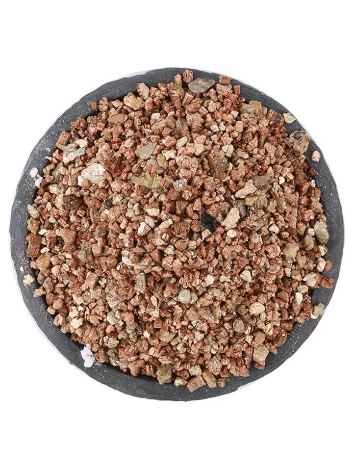 厂家批发蛭石养花宠物垫材育苗基质花卉园艺金黄色膨胀蛭石