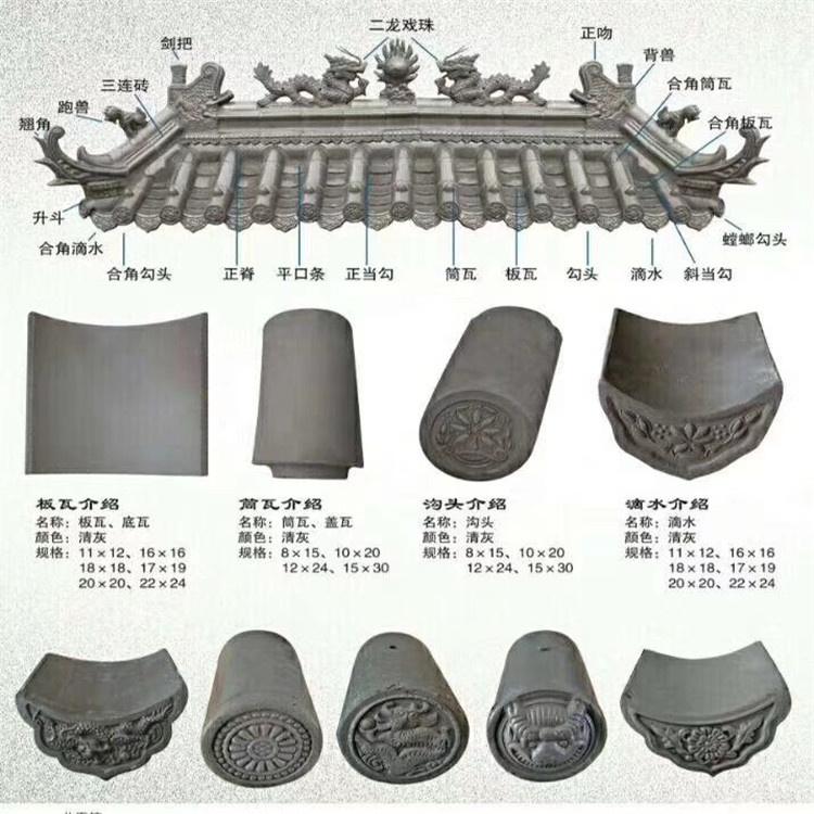 厂家直销古建青瓦 仿古青瓦 装饰类青瓦片