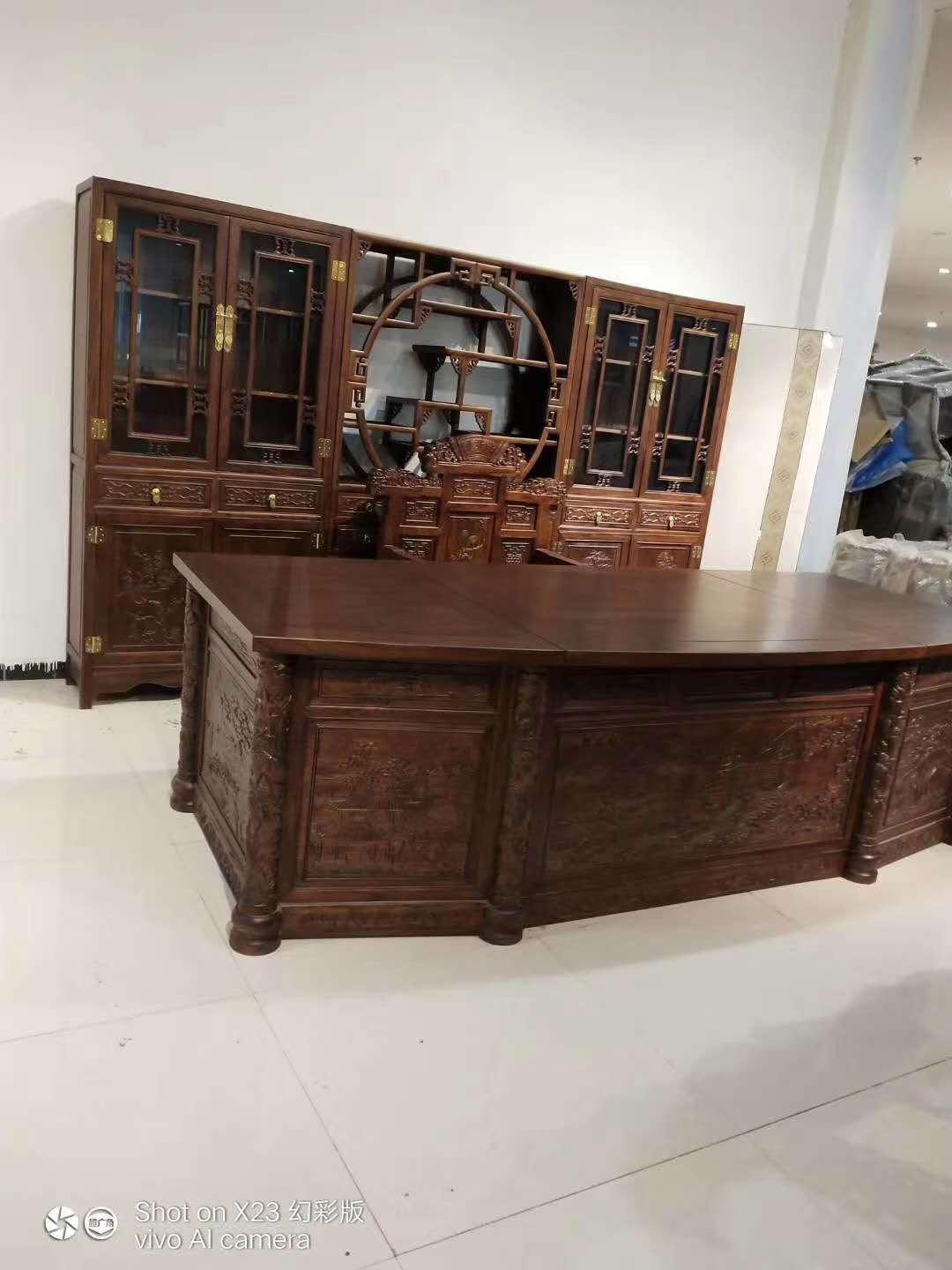 厂家直销 新中式  古典家具    酒店家具   写字台   老板台