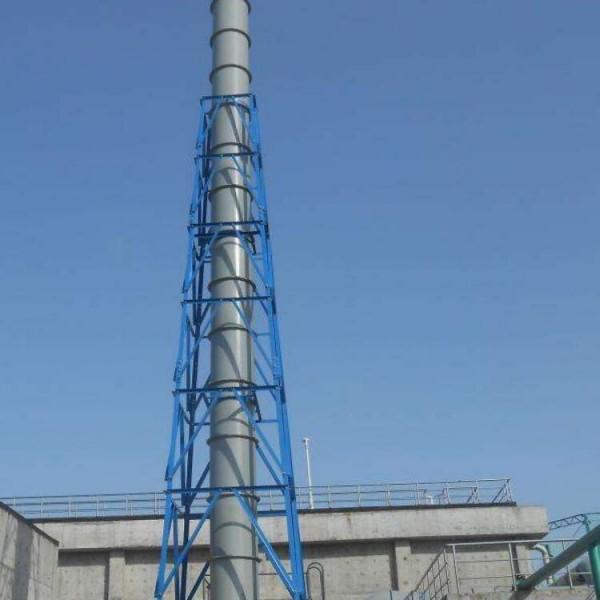 达通塔业定制15米烟囱塔架价格大庆烟筒塔支架厂家热镀锌防腐时间长