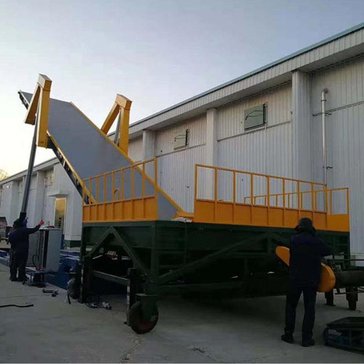 无坑液压翻板卸车机 饲料厂液压卸车机
